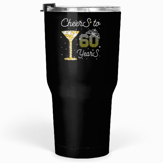 Cheers 60 Years Old 60th Birthday Girl Women 60 Tumblers 30 Oz