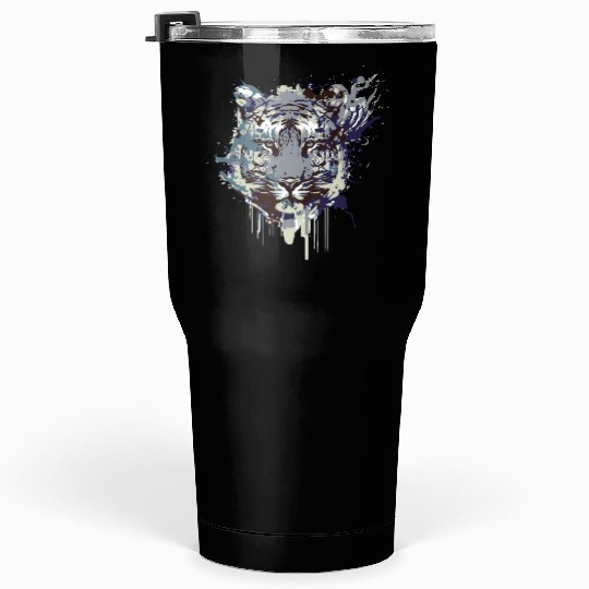 Tiger head artwork design Tumblers 30 Oz