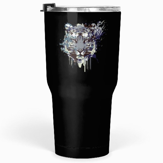 Tiger head artwork design Tumblers 30 Oz