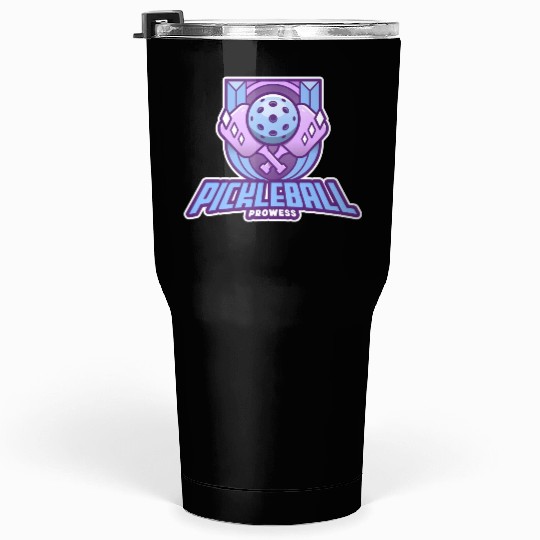Pickleball Prowess | Paddle Sports Player Emblem Tumblers 30 Oz