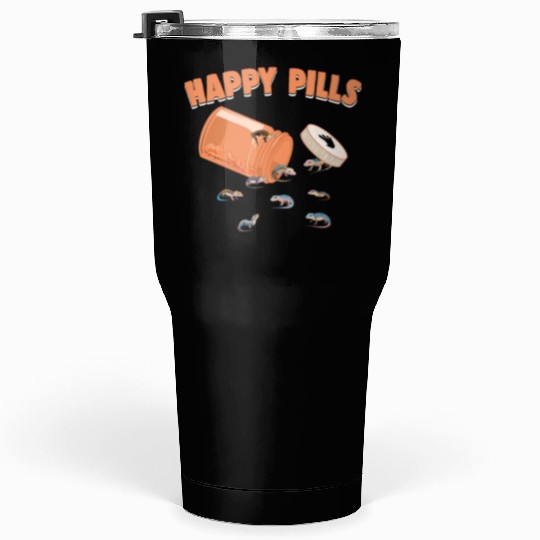 Happy Pills Blue-Tongued Skink Funny Lizards Lover Tumblers 30 Oz