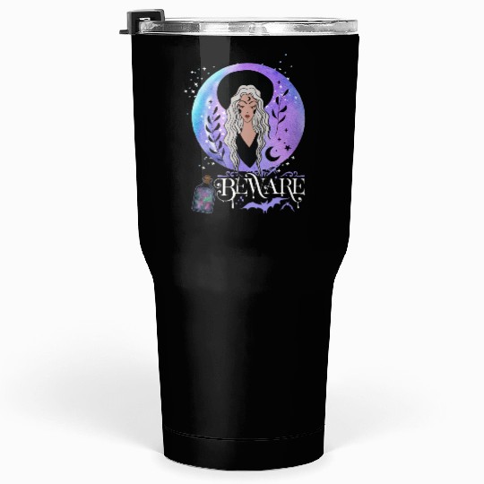 Magic Witch Tarot cards Beware potion witchy hat Tumblers 30 Oz