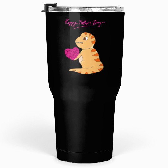 Valentine's day, dinosaur valentine pink heart Tumblers 30 Oz