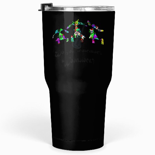Hippie Goats playing guitar remembering Woodstock Tumblers 30 Oz