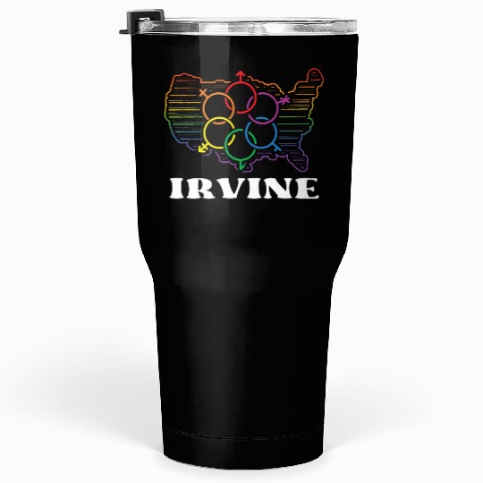 Irvine Pride Month Pride Flag LGBT Community LGBTQ Tumblers 30 Oz