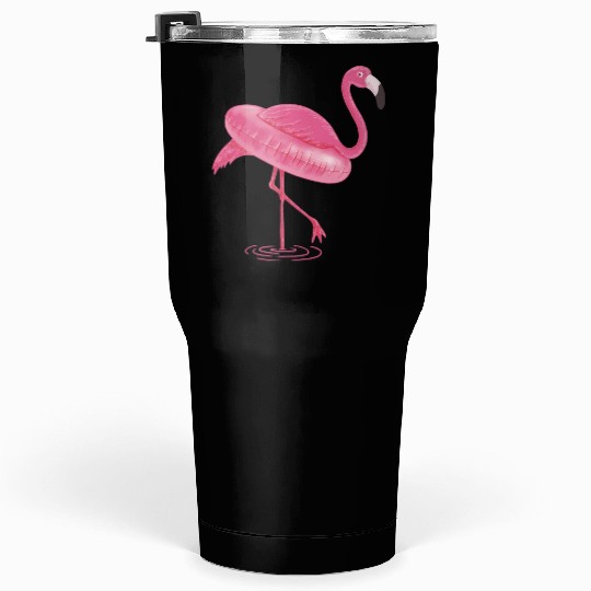 Flamingo Swimming Circle Tumblers 30 Oz
