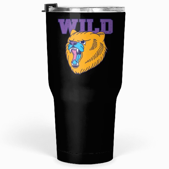 The fierce wild bear old school style Tumblers 30 Oz
