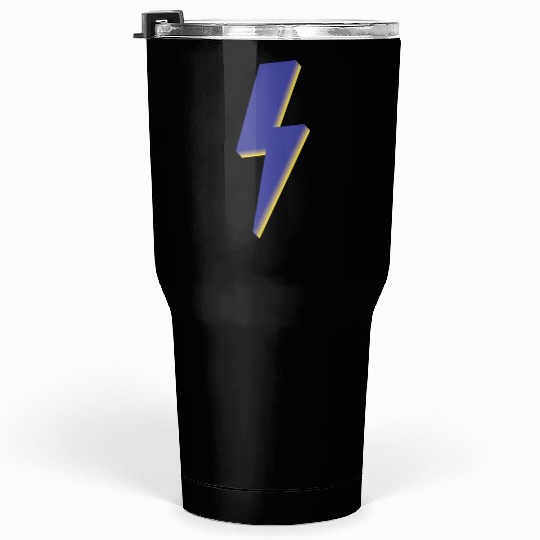 Lightning Bolt Blue 3D Tumblers 30 Oz