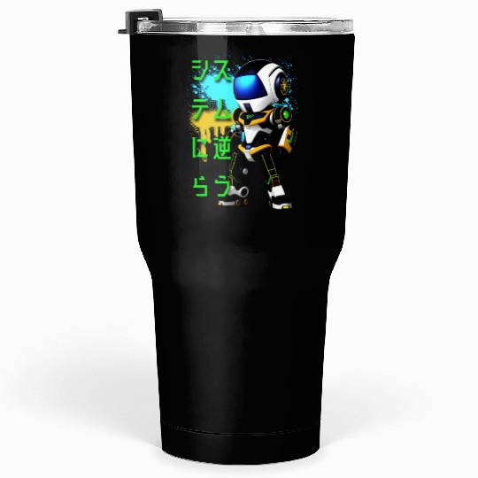 Chibi Mecha: A Cute Cyberpunk Design 6 Tumblers 30 Oz