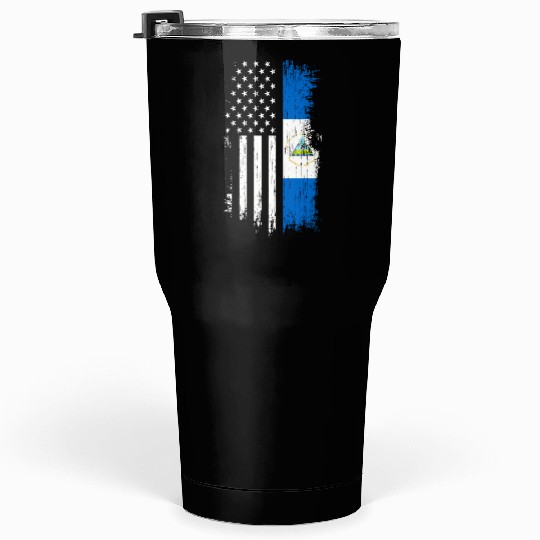 Nicaraguan American Flag Pride Nicaragua S Tumblers 30 Oz