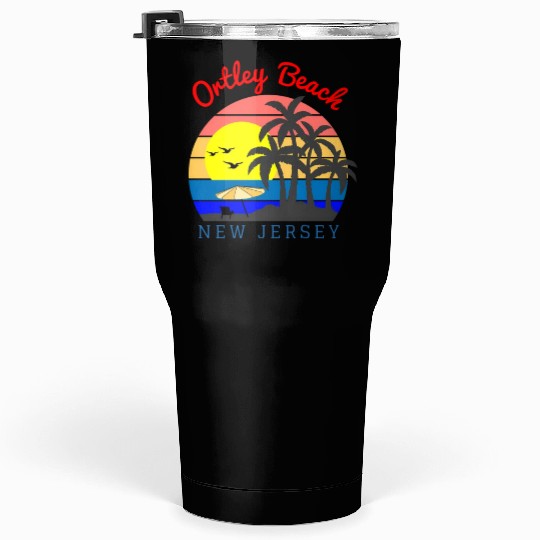 Ortley Beach New Jersey Beach Sunset Tumblers 30 Oz