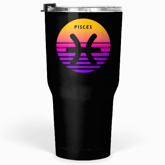 Pisces Zodiac Sign Sunset Pisces Tumblers 30 Oz