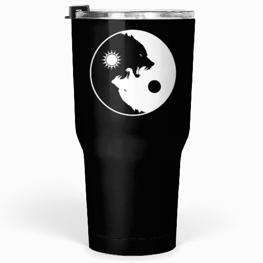 Yin Yang Wolf Spirits Tumblers 30 Oz