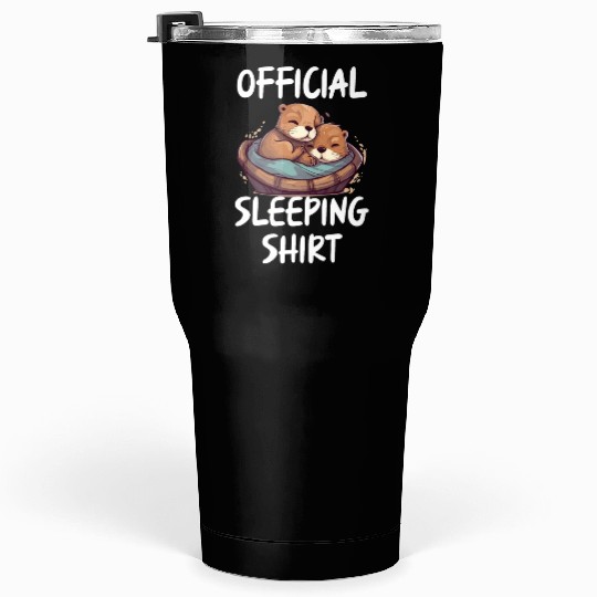 Official sleeping pajama Tumblers 30 Oz sea otter