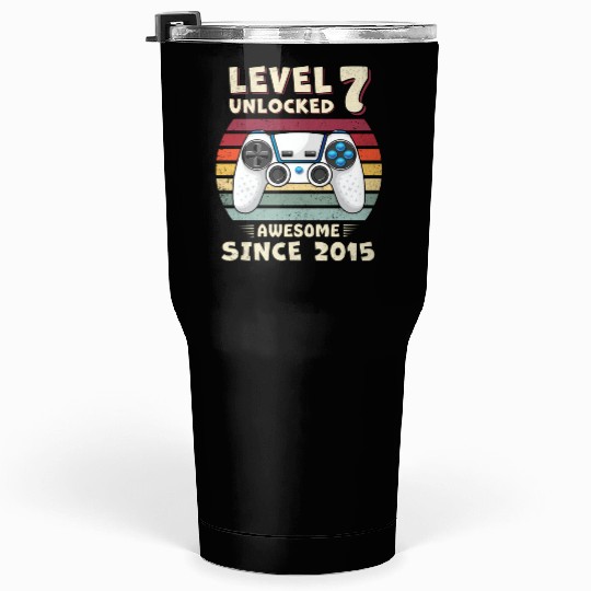 Seven 7Yr Bday Son Gamer 7Th 7 Tumblers 30 Oz