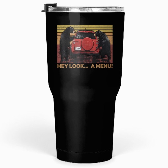 Bear Hey Look A Menu Camping Camper Rv Tumblers 30 Oz