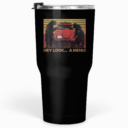 Bear Hey Look A Menu Camping Camper Rv Tumblers 30 Oz