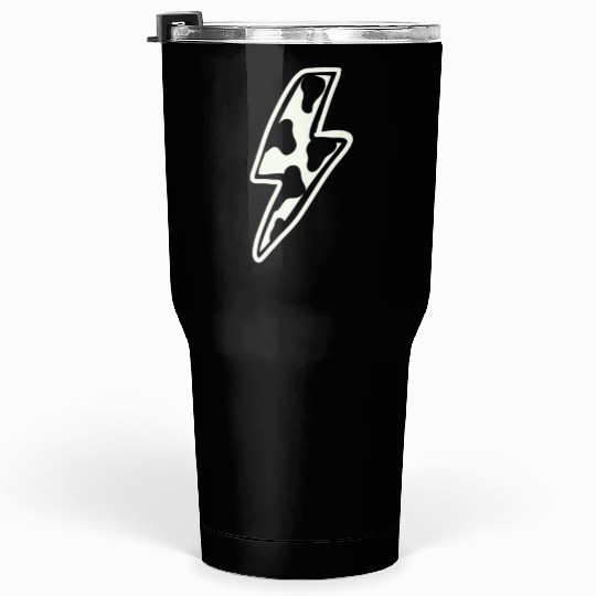 Cow print lightning bolt Tumblers 30 Oz