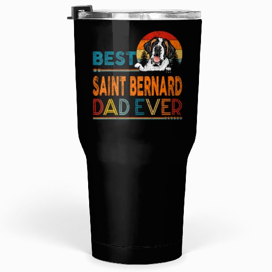 Vintage Best Saint Bernard Dad Ever Father's Day Tumblers 30 Oz