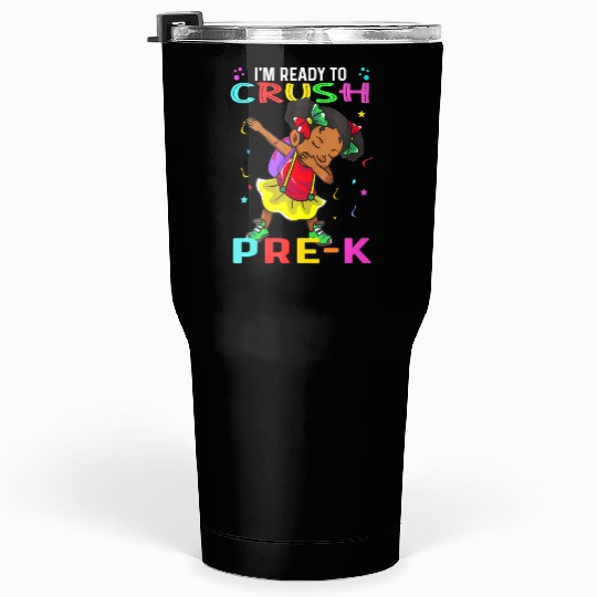 pre k hello pre-k first day back to school Melanin Tumblers 30 Oz
