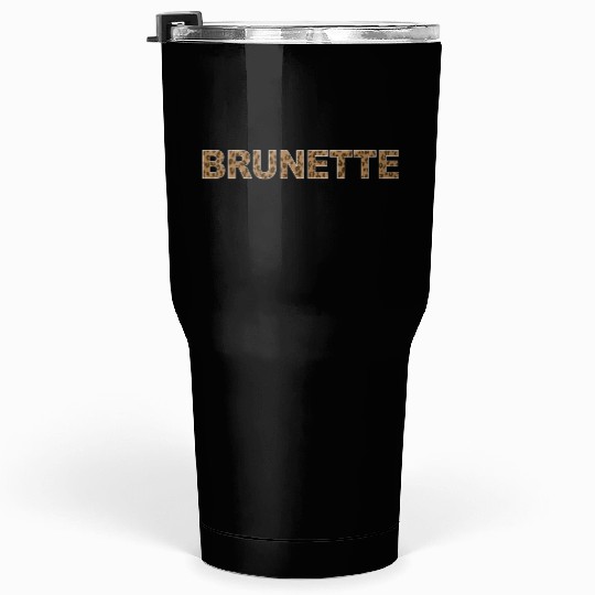 Brunette Leopard Print Bold Text Tumblers 30 Oz