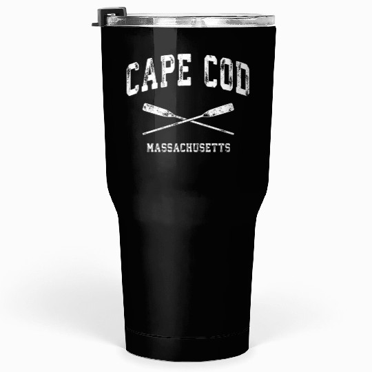 Cape Cod Massachusetts Nautical Crossed Oars Tumblers 30 Oz