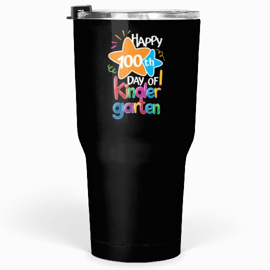 Happy 100Th Day Of Kindergarten For Teacher Tumblers 30 Oz