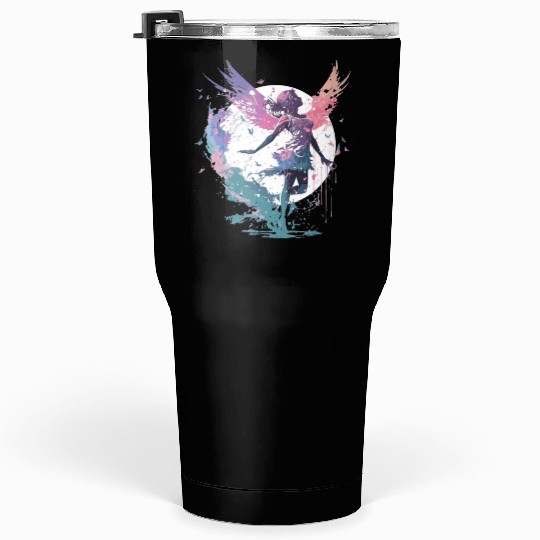 Dancing Watercolor Fairy Girls Dancer Ballet Butte Tumblers 30 Oz