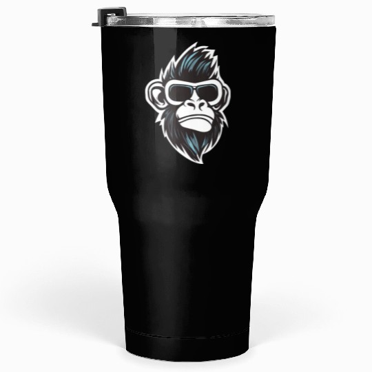 Cool Monkey - Rock and Roll with Sunglasses Tumblers 30 Oz