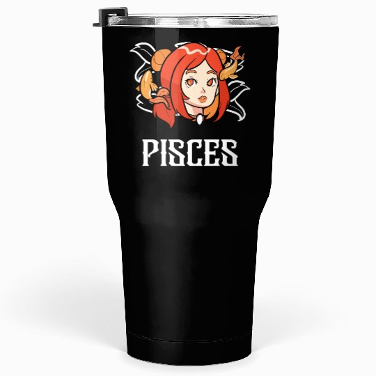 Pisces Horoscope Astrology Tarot Card Star Sign Tumblers 30 Oz