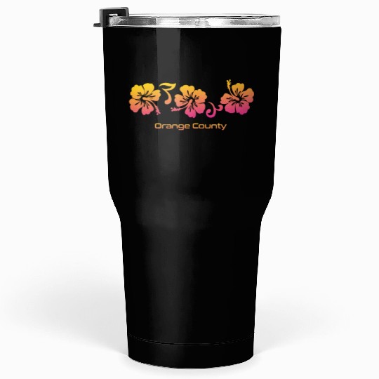 Orange County California Hibiscus Souvenir Tumblers 30 Oz