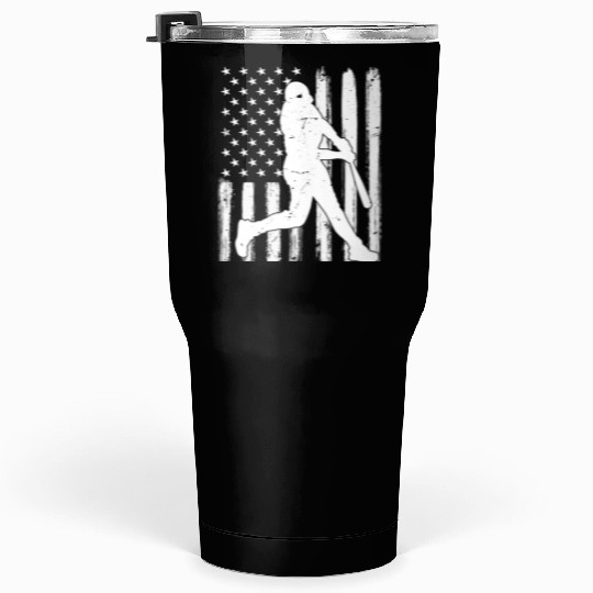American Flag Baseball Team Gift Tumblers 30 Oz
