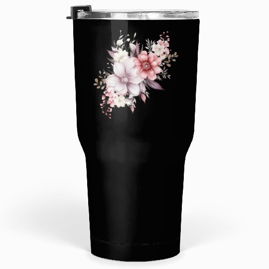 beautiful flowers in awesome summer colours Tumblers 30 Oz