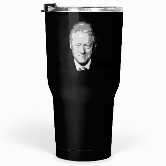 Bill Clinton Grayscale Pop Art Tumblers 30 Oz
