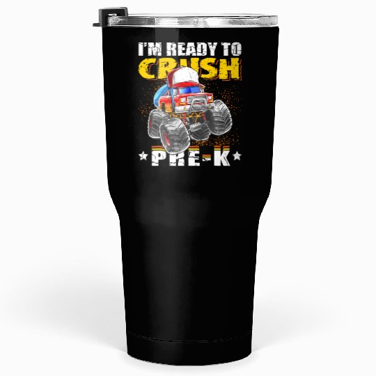 Crush Pre-K Monster Truck Backpack Back to School Tumblers 30 Oz