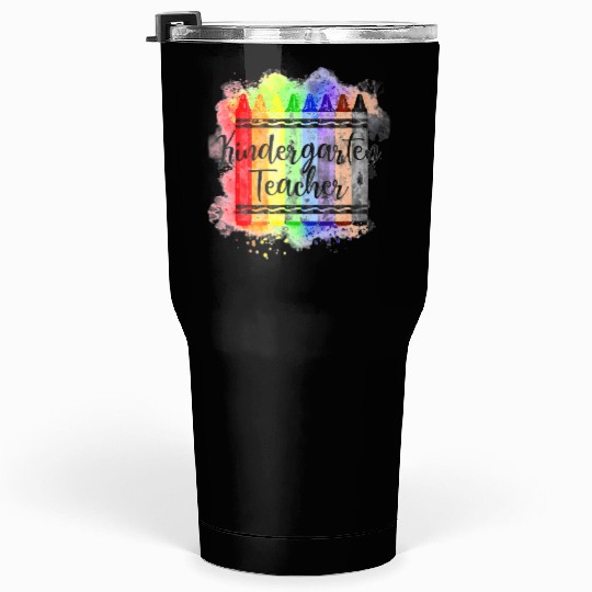 Funny Kindergarten Teacher Crayon Back To School Tumblers 30 Oz
