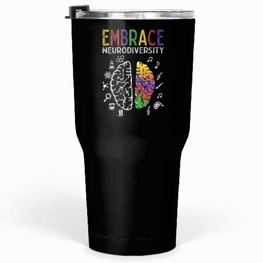 Neurodiversity Embrace Adhd Autism Asd Brain Tumblers 30 Oz