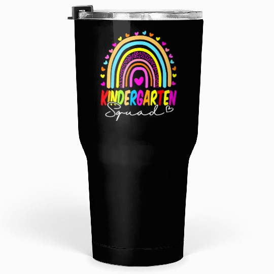 Back To School Kindergarten Squad Rainbow Teacher Tumblers 30 Oz