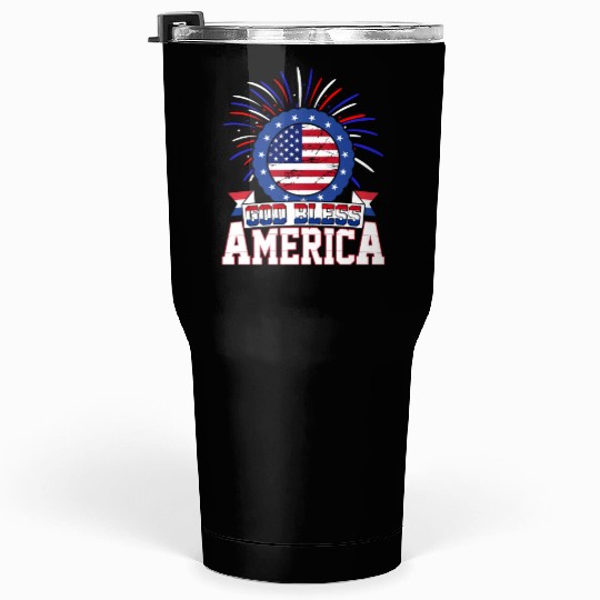God Bless America Independence Day USA Patriot Tumblers 30 Oz