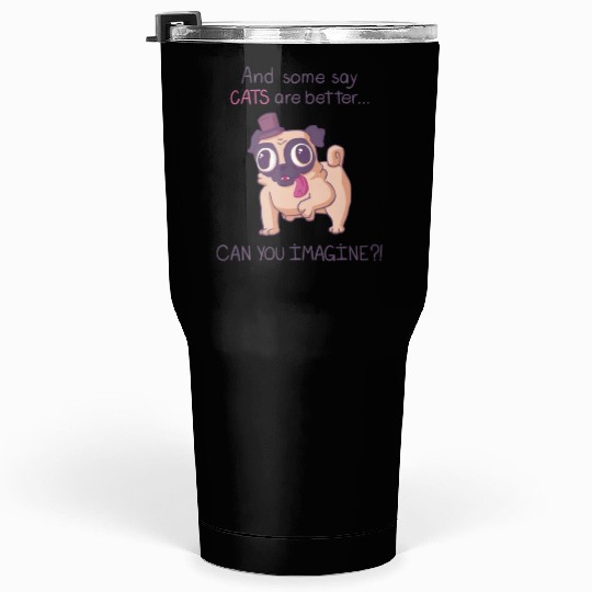 Pug With Hat Tumblers 30 Oz