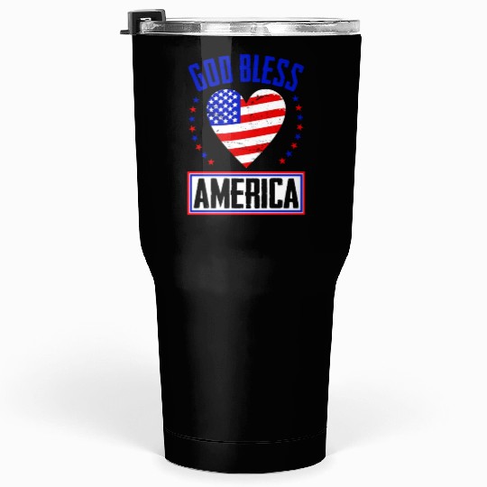God Bless America Independence Day USA Patriot Tumblers 30 Oz