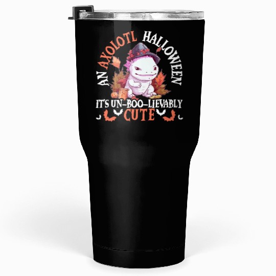 Axolotl Halloween Trick Or Treat Amphibian Axolotl Tumblers 30 Oz