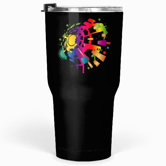 colorful sound symbol for festival season Tumblers 30 Oz