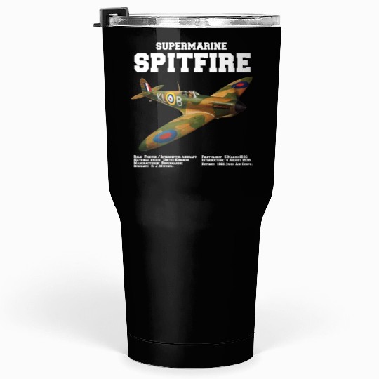 Supermarine Spitfire | WW2 Plane Tumblers 30 Oz