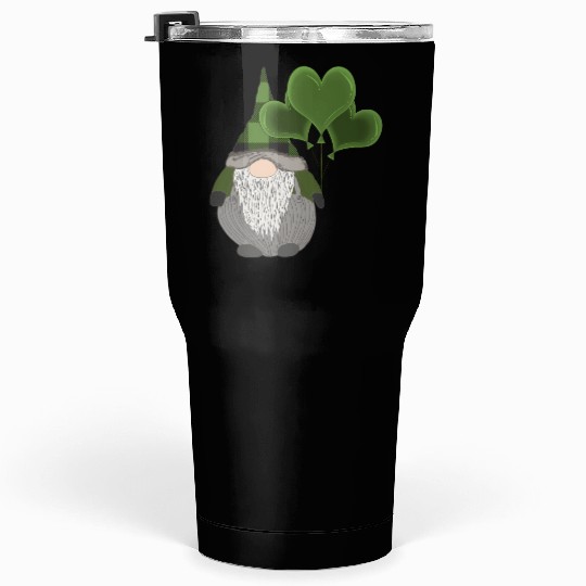 Irish Gnome St Patricks Day Heart Balloons Tumblers 30 Oz