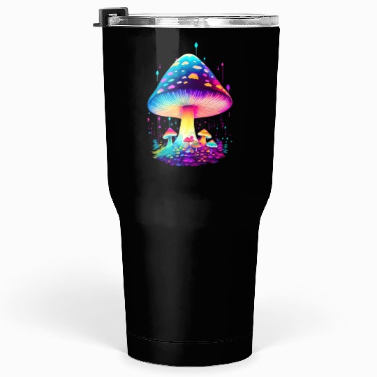 Enchanting Fungi: A Neon Wonderland Tumblers 30 Oz