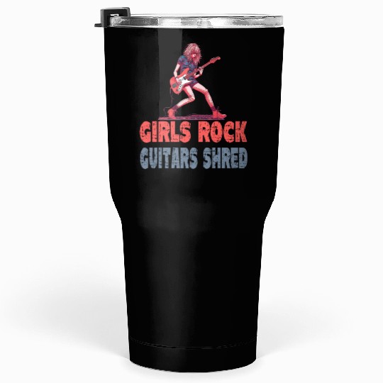 Gilrs Rock Guitar Shrek Tumblers 30 Oz