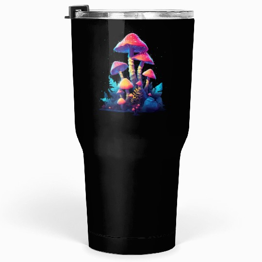 Trippy Neon Mushrooms #14 Tumblers 30 Oz