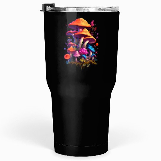 Trippy Neon Mushrooms#12 Tumblers 30 Oz