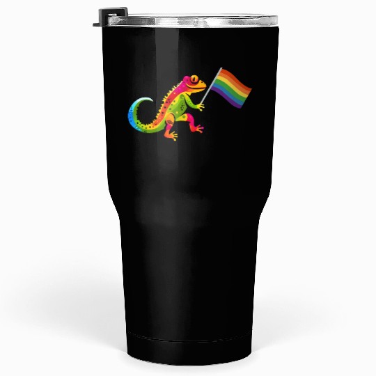 Gay Pride Gecko Tumblers 30 Oz